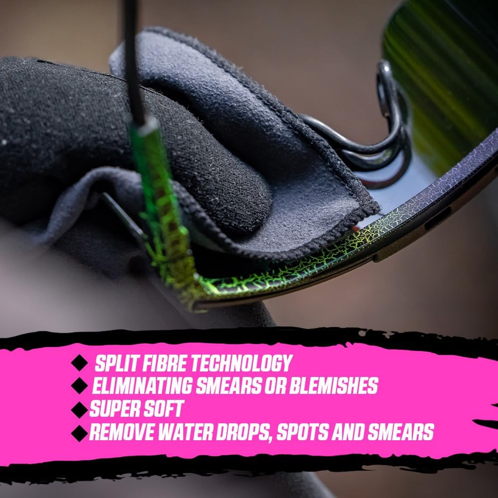 Muc Off Premium Motorcycle Helmet and Visior Microfibre Detailing Cloth