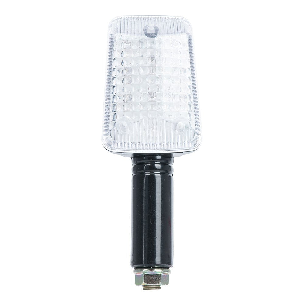 Oxford EL336 Motorcycle Rectangle Indicator Black Long Stem Clear Lens