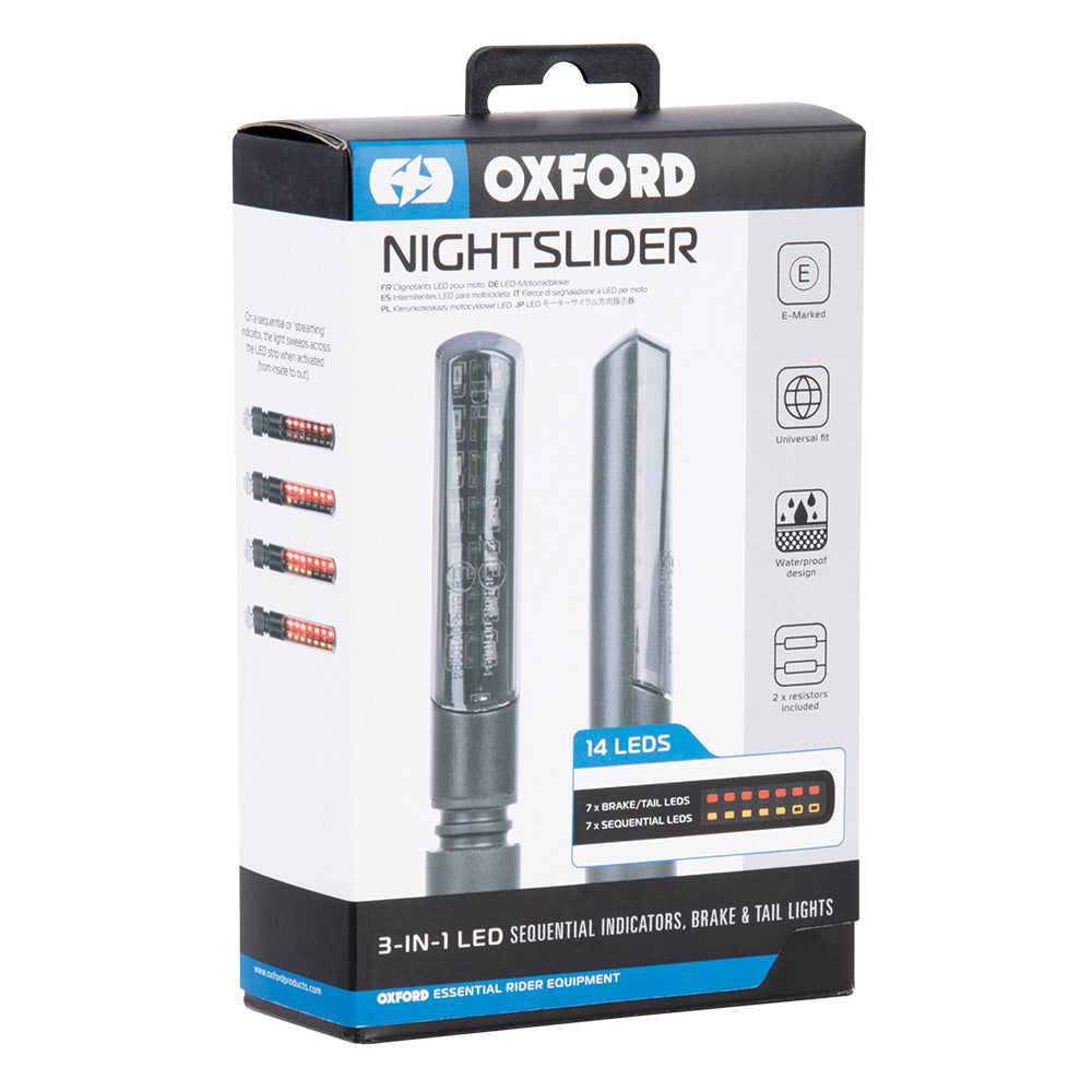 Oxford NightSlider EL360 - 3 in 1 Sequential Indicators REAR (incl. 2 resistors)