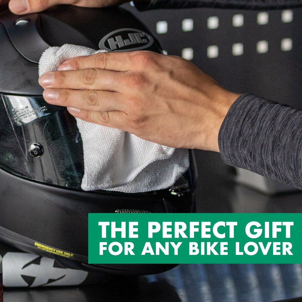 Oxford Mint OC504 Helmet Care Kit XL Bike Sanitiser Visor Cleaner Anti-Fog Spray Cloth Bundle