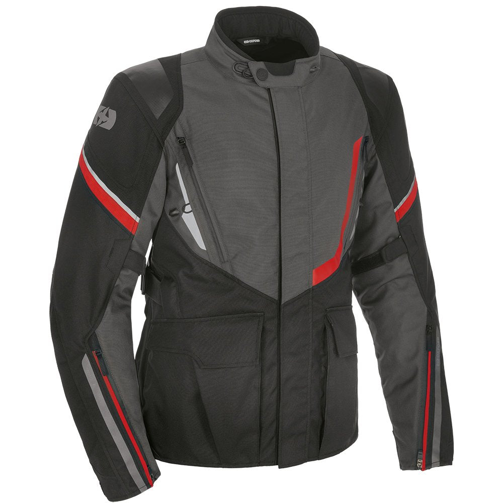 Oxford Montreal 4.0 Dry2Dry Motorcycle Jacket Black Grey Red