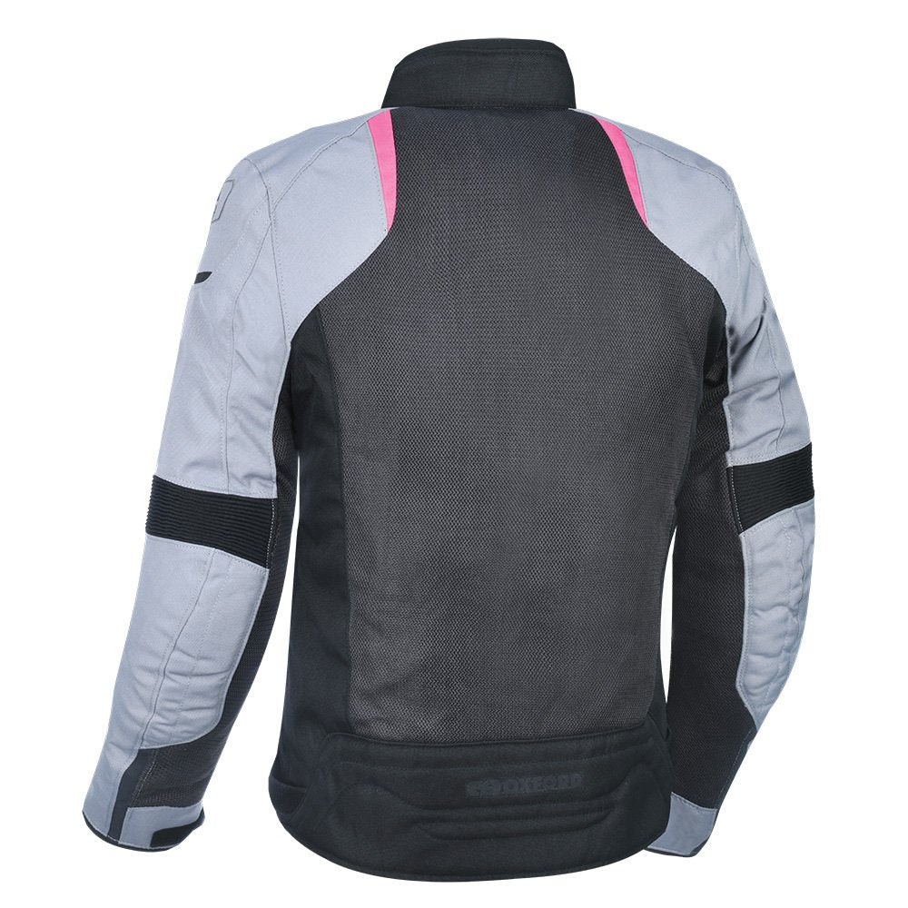 Oxford Iota 1.0 Air Ladies Motorcycle Jacket Black Grey Pink