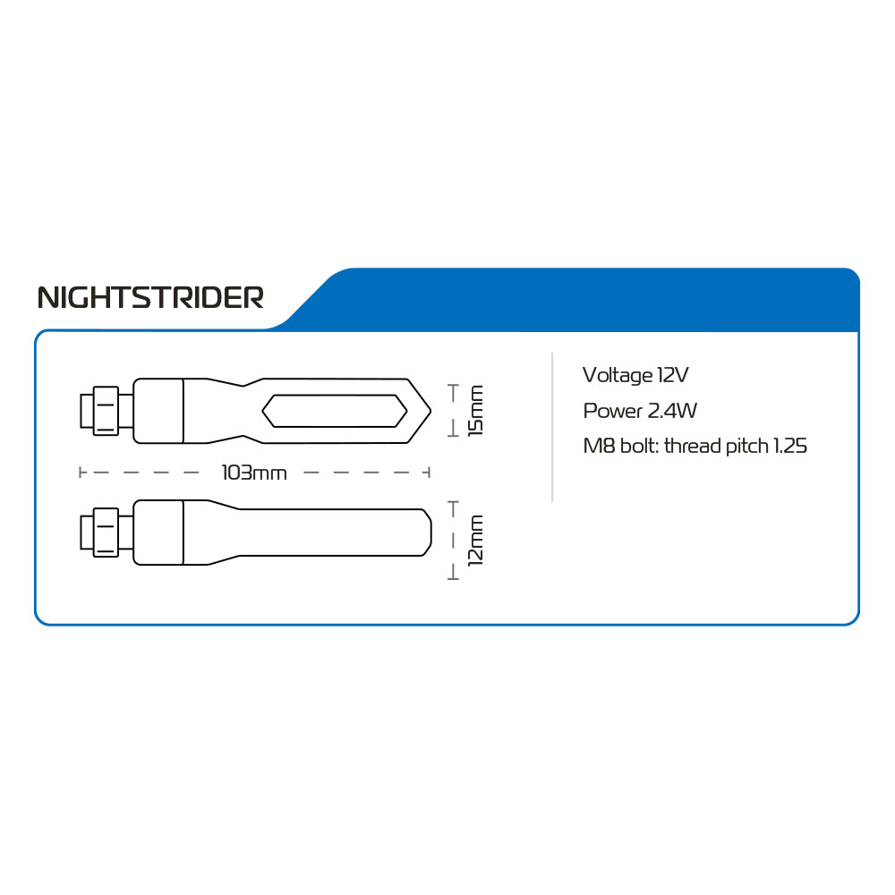 Oxford EL362 NightStrider - Sequential Indicators (incl. 2 resistors)