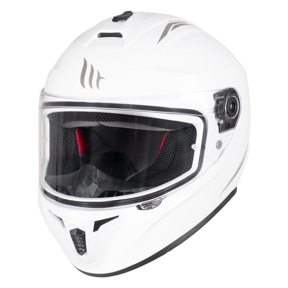 MT Draken Gloss Pearl White Motorcycle Helmet