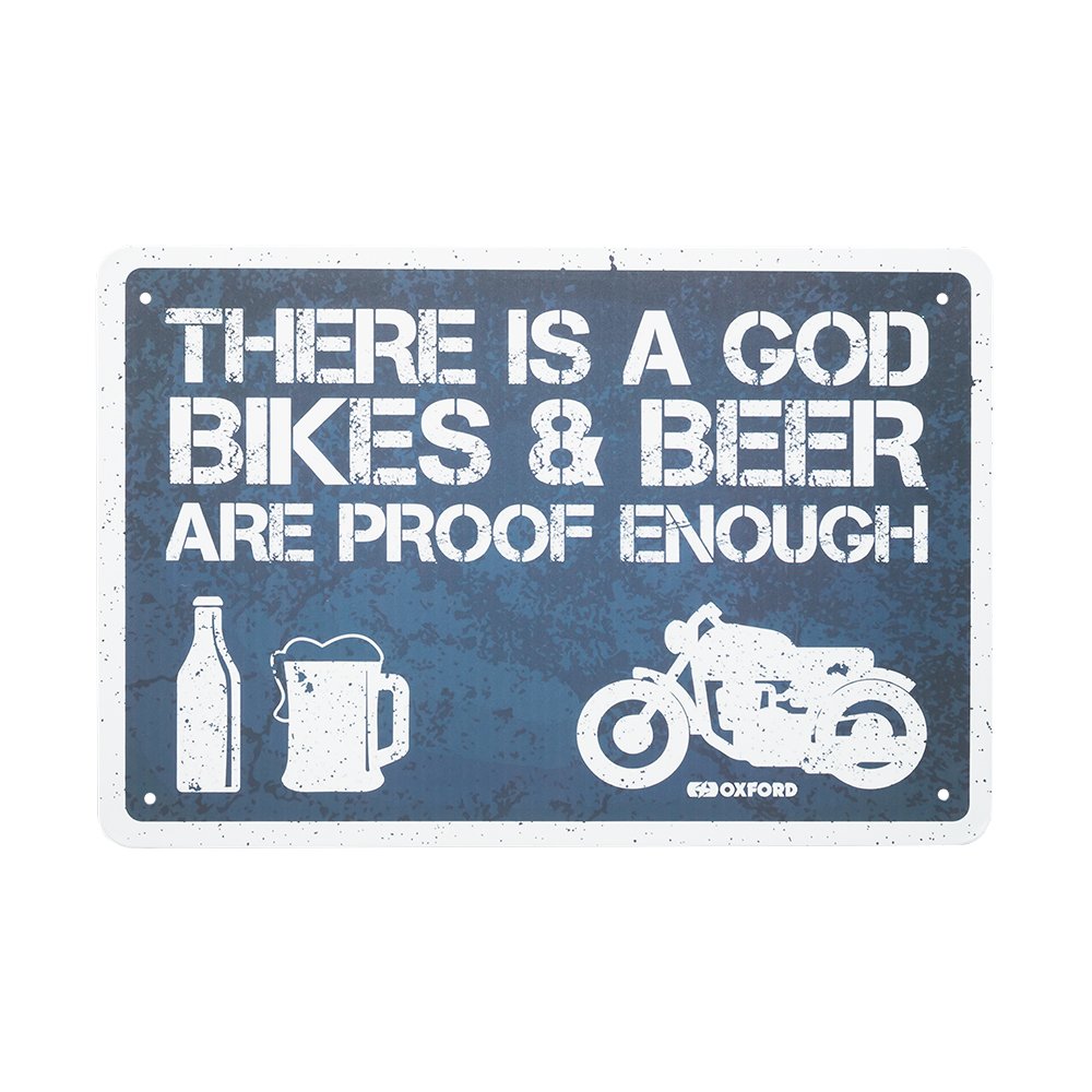 Oxford OX383 Garage Workshop Metal Sign: THERE IS A GOD