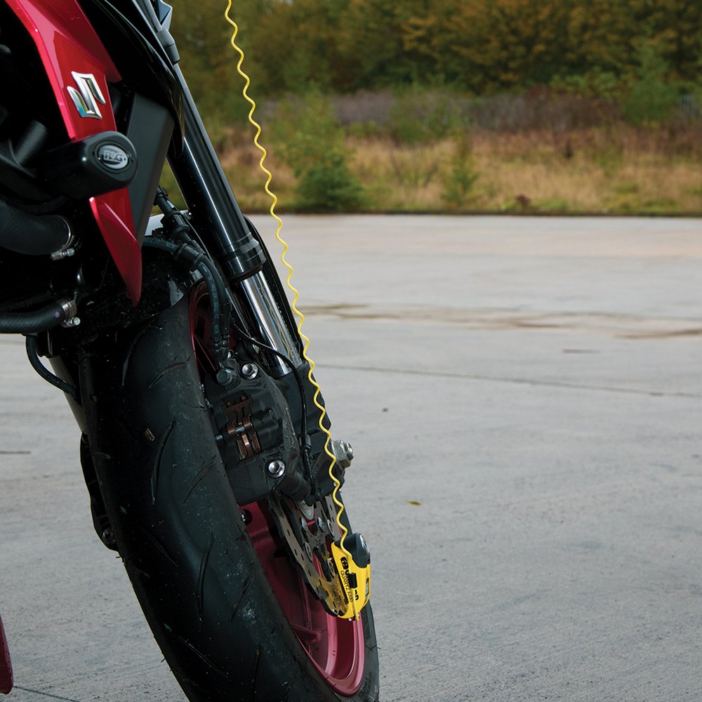 Oxford OX669 Motorcycle MiniMinder Security Disc Lock Reminder Cable Yellow