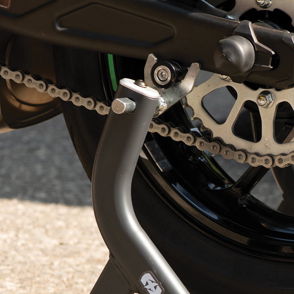 Oxford OX290 ZERO-G Motorcycle Paddock Stand Rear Bobbin Forks