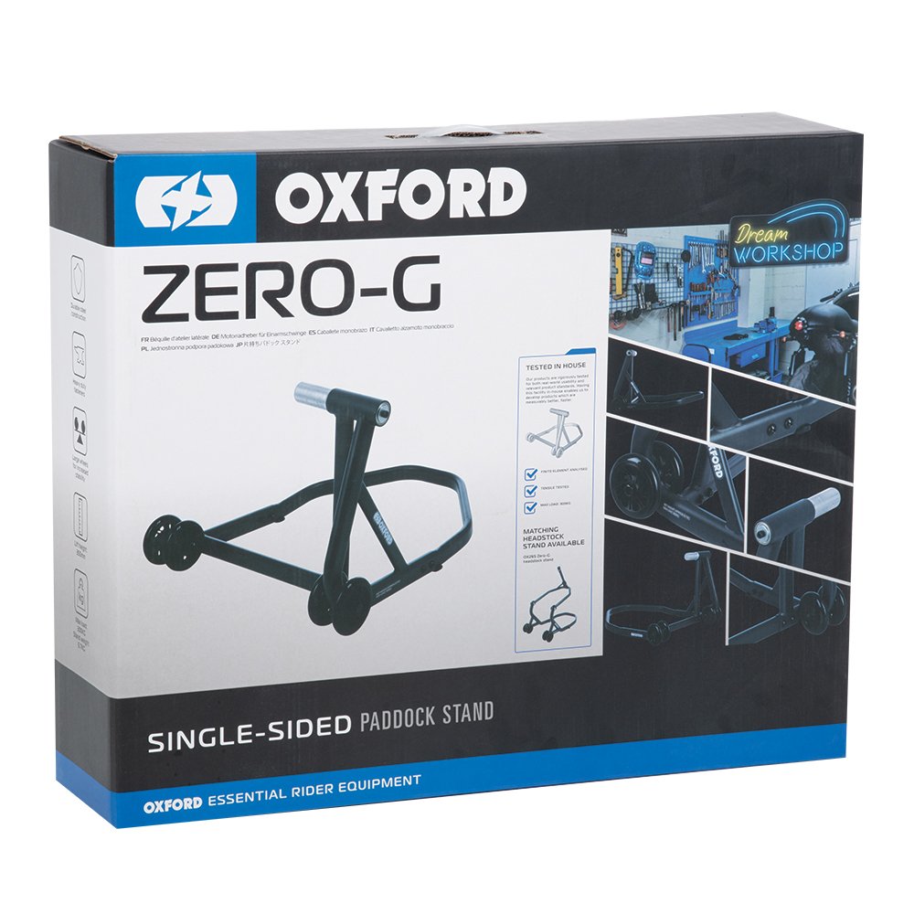 Oxford OX266 ZERO-G Motorcycle Single Sided Paddock Stand Heavy Duty
