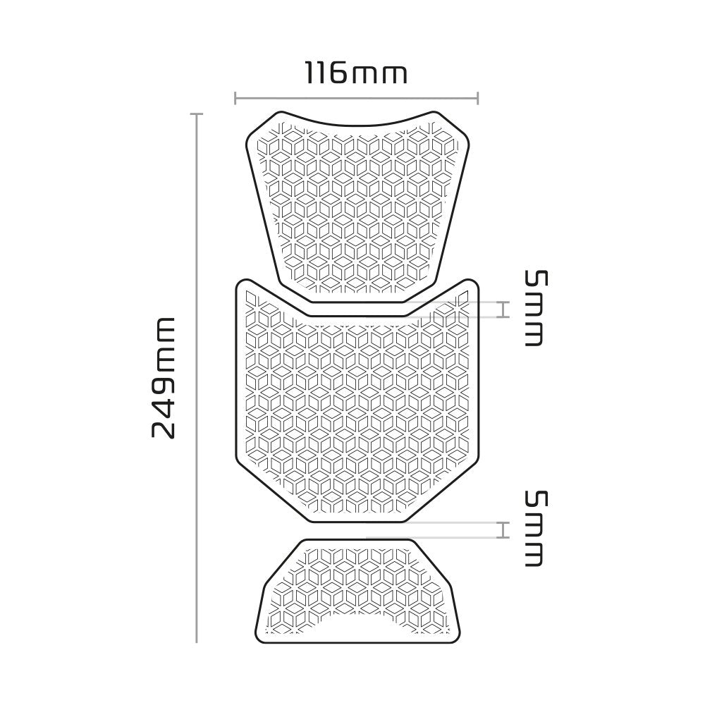 Oxford OX801 Motorcycle Gripper ADV Tank Pad Paint Protectors