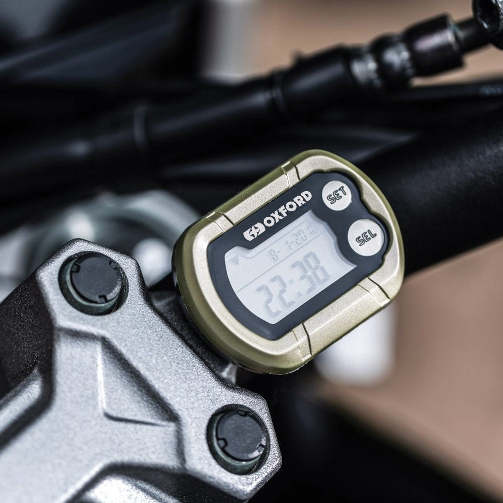 Oxford OX562 Waterproof Micro Digital Motorcycle Motorbike Scooter Mini Digi Clock