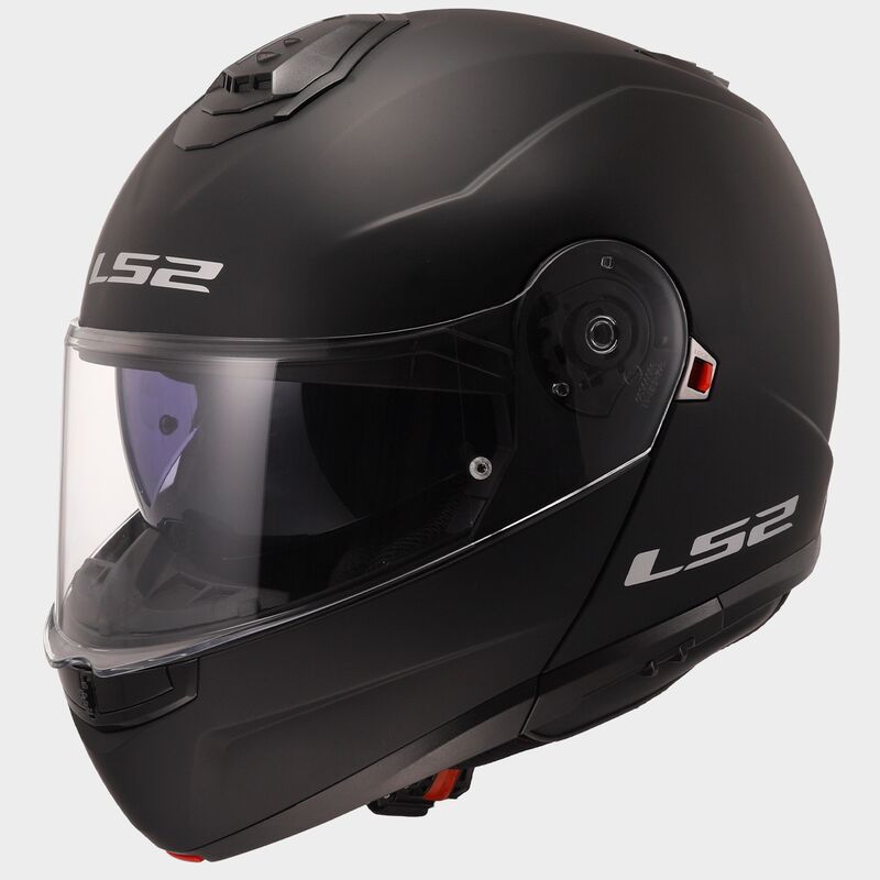 LS2 FF908 STROBE II Solid Matt Titanium 90° Flip Modular Motorcycle Helmet