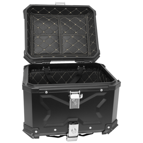 Bike It Rigid Aluminium Luggage Lockable Top Box Universal Fit