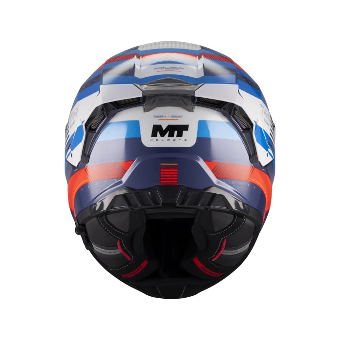 MT Thunder 4 R Relevant Motorcycle Full Face Helmet Gloss Blue Red Grey
