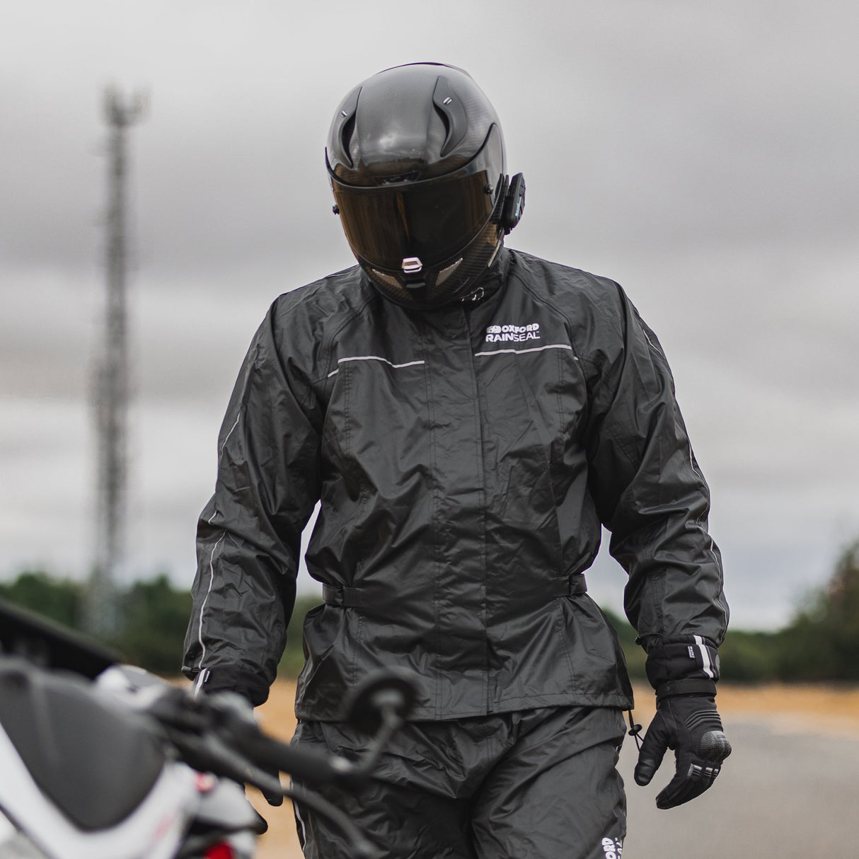 Oxford Rainseal Motorcycle Over Jacket Waterproof - Black