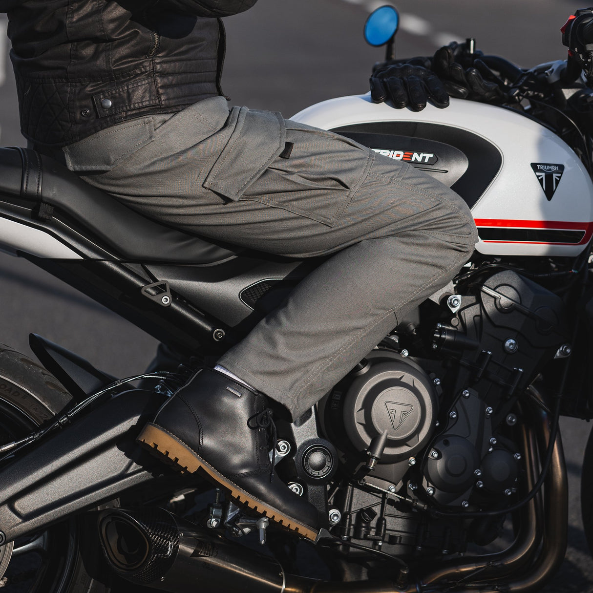 Oxford Chukka Leather Motorcycle Boots Black