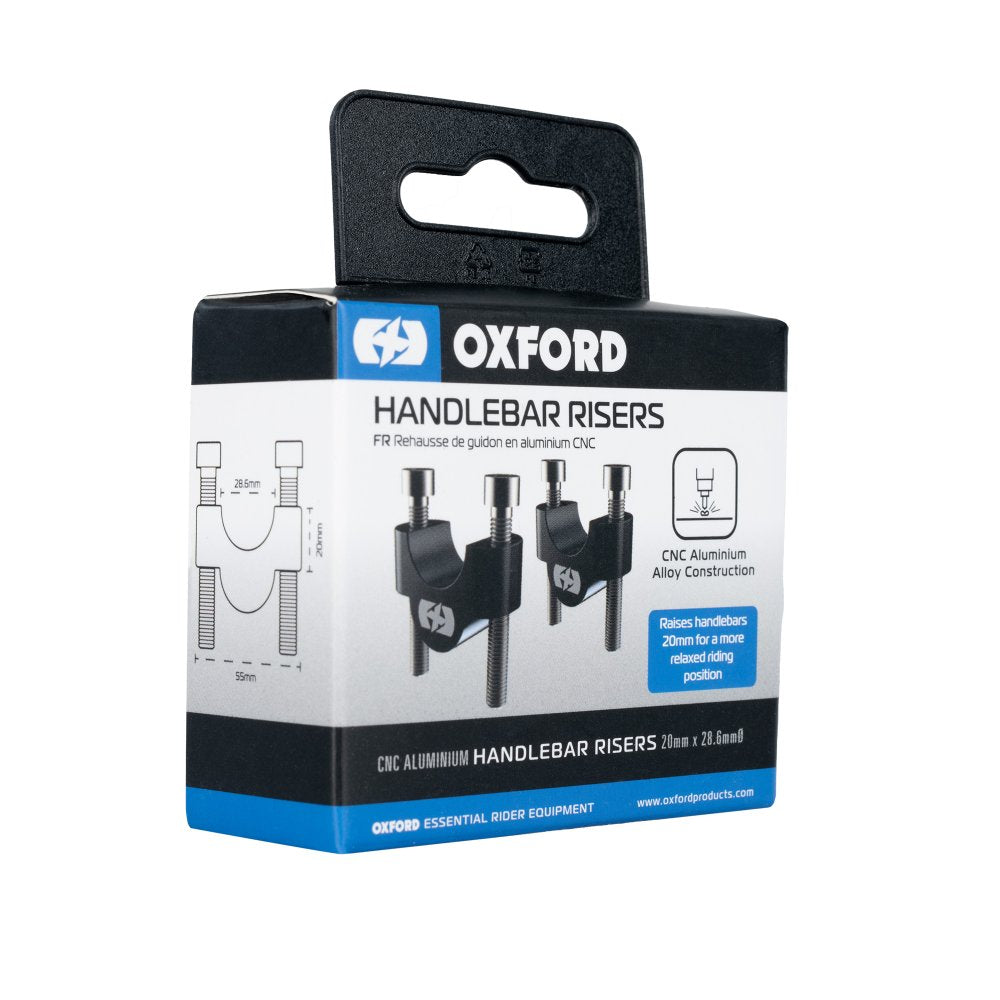 Oxford OX614 Motorcycle Handlebar Risers Motorbike Bar Adjusters 20 mm