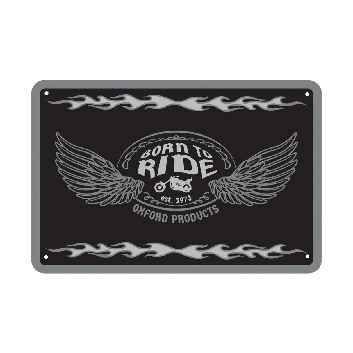 Oxford OX371 Garage Workshop Metal Sign: BORN TO RIDE