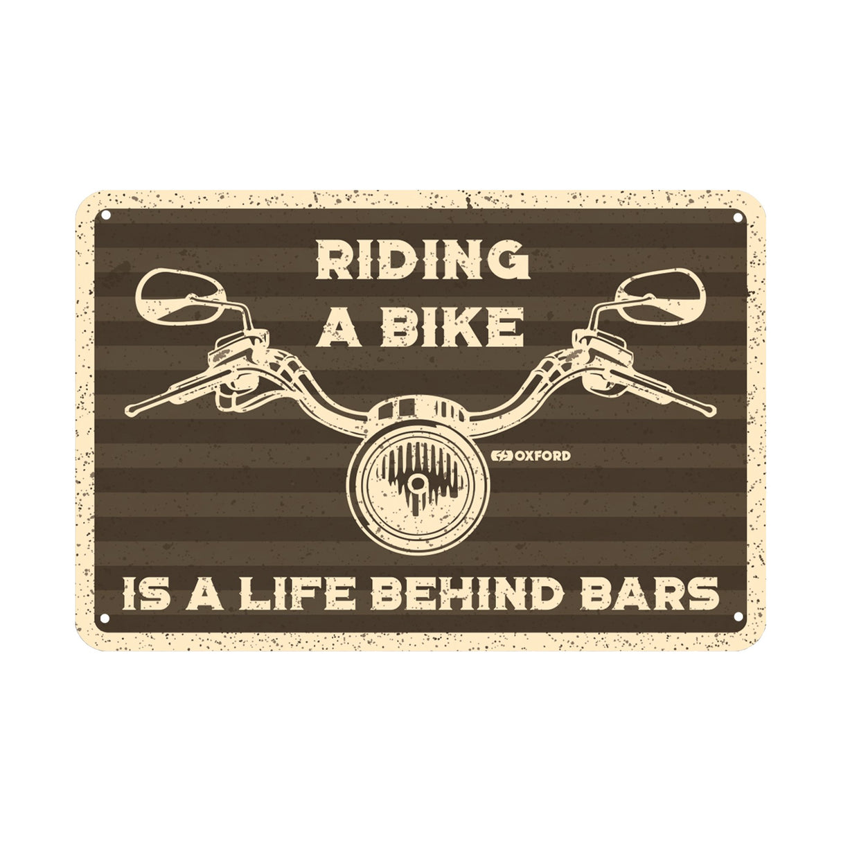 Oxford OX374 Garage Workshop Metal Sign: RIDING A BIKE