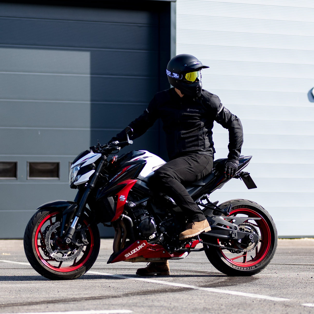 Oxford Original Approved Super Stretch Men's Motorcycle Jeans Slim Black