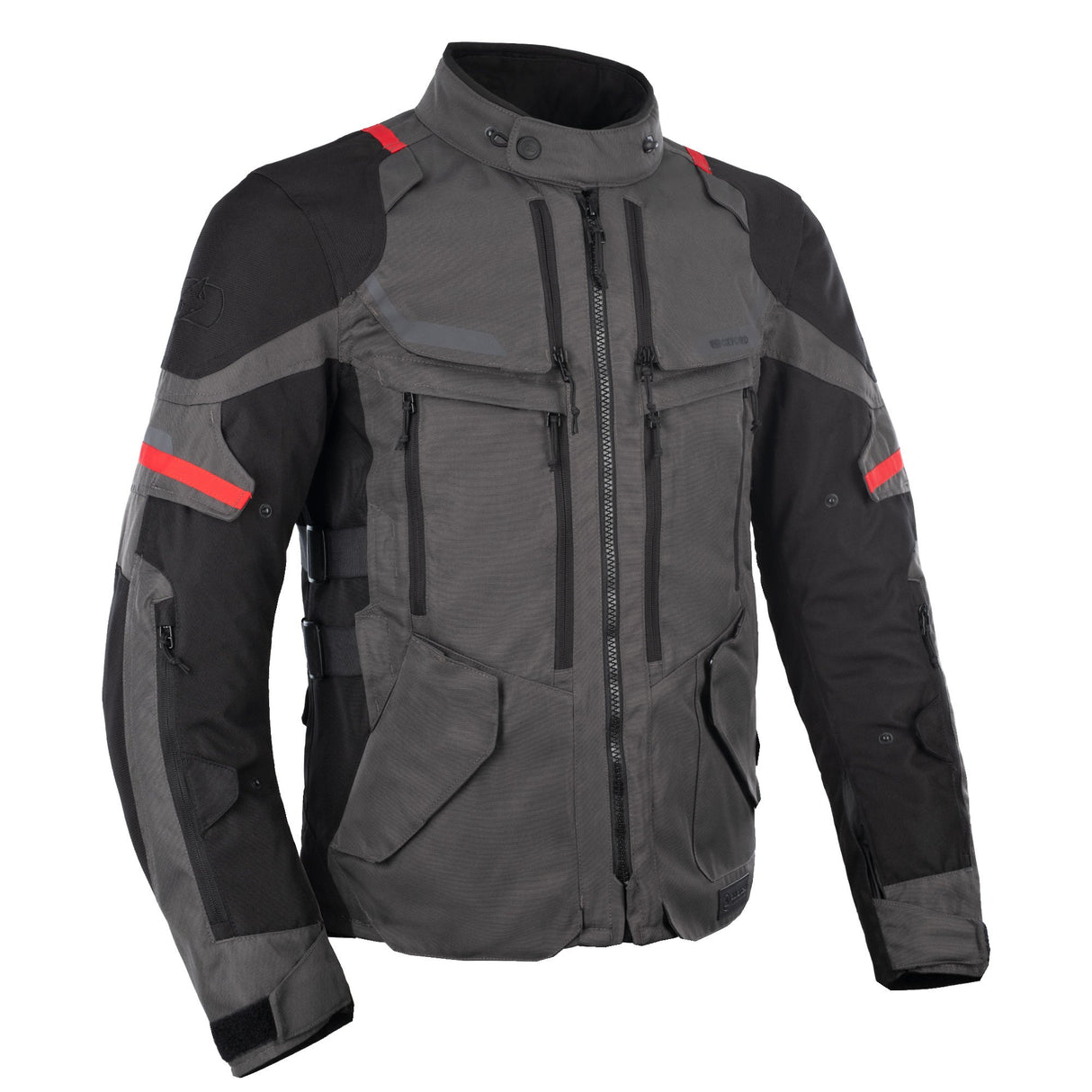 Oxford Rockland Motorcycle Jacket Charcoal Black Red