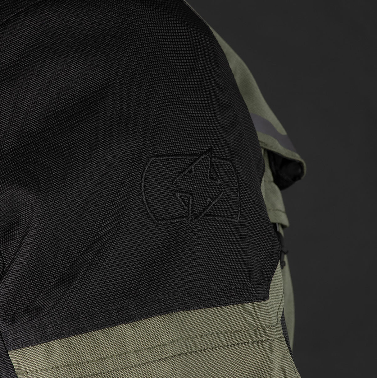 Oxford Rockland Men's Motorcycle Jacket Khaki Black Fluo