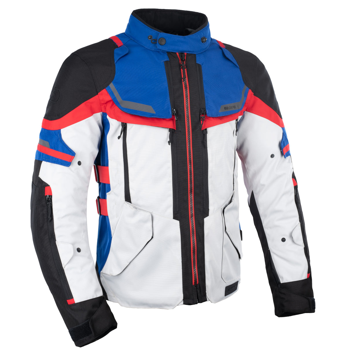 Oxford Rockland Motorcycle Jacket Arctic Black Red Blue