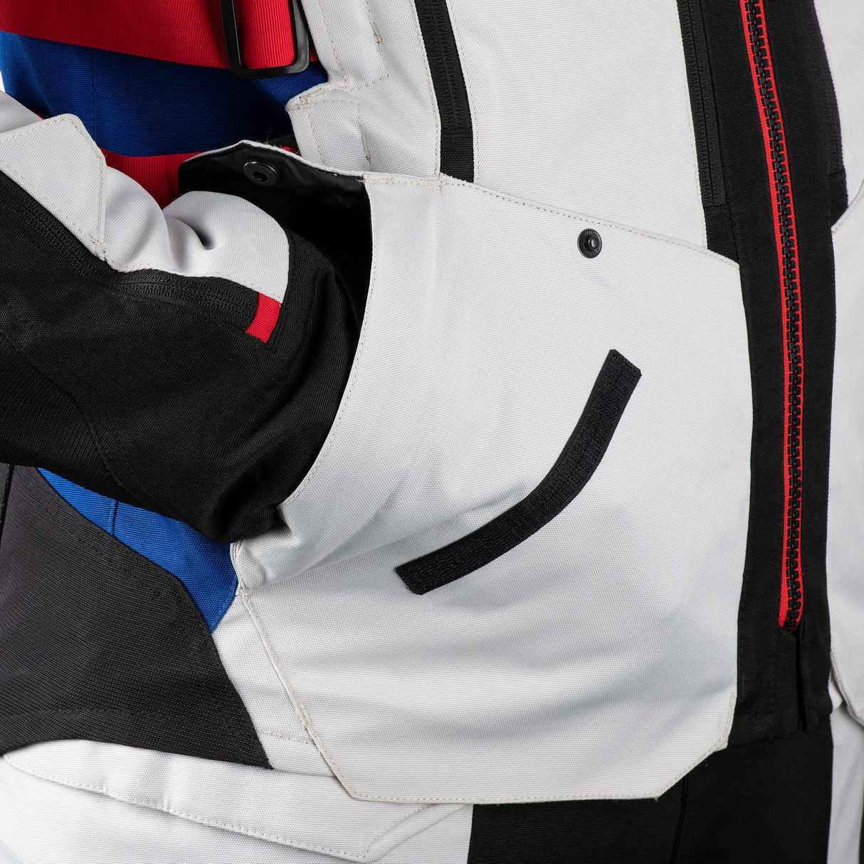 Oxford Rockland Men's Motorcycle Jacket Arctic Black Red