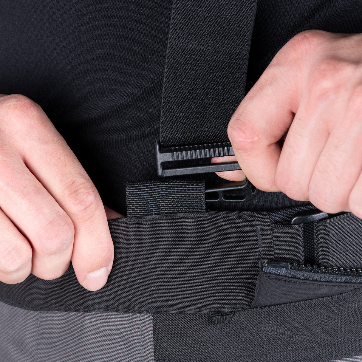 Oxford Rockland Motorcycle Trousers Charcoal Black Red