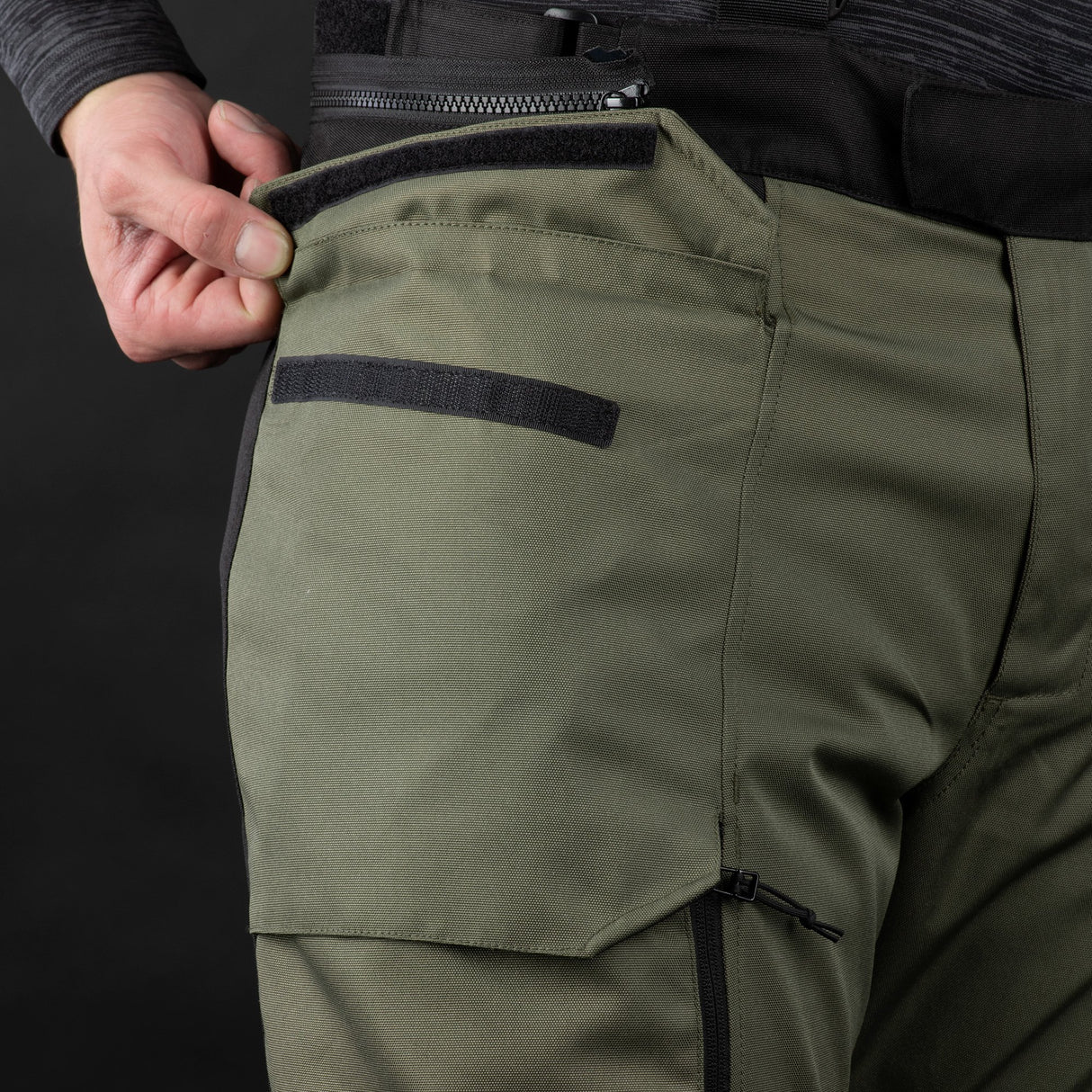 Oxford Rockland Motorcycle Pants Khaki Black Fluo