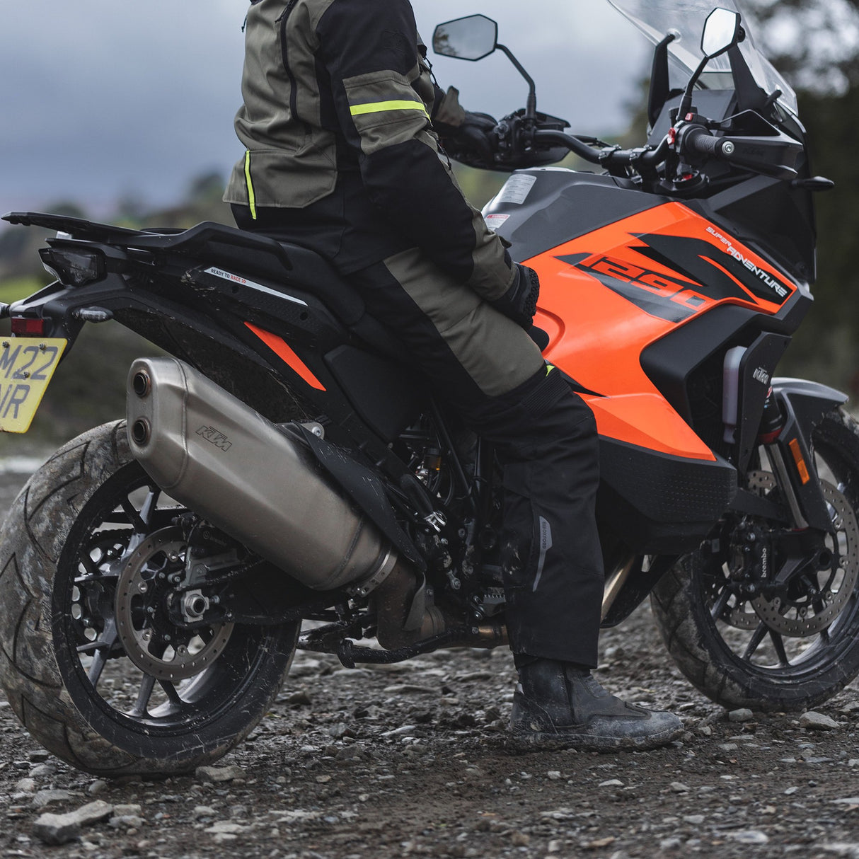 Oxford Rockland Motorcycle Pants Khaki Black Fluo