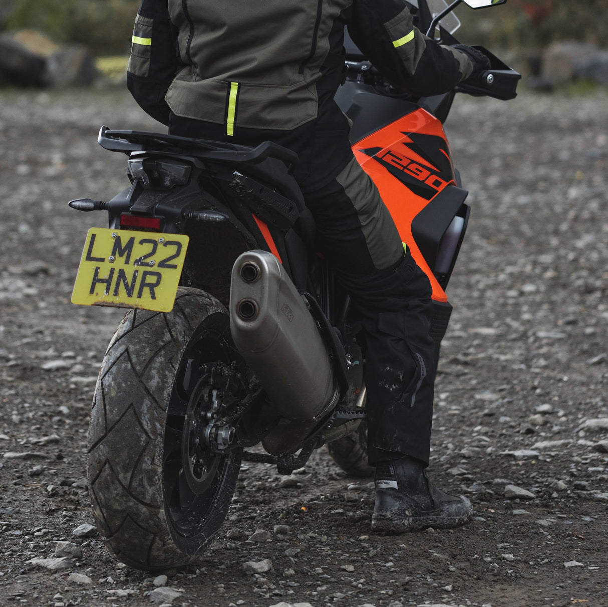 Oxford Rockland Motorcycle Pants Khaki Black Fluo