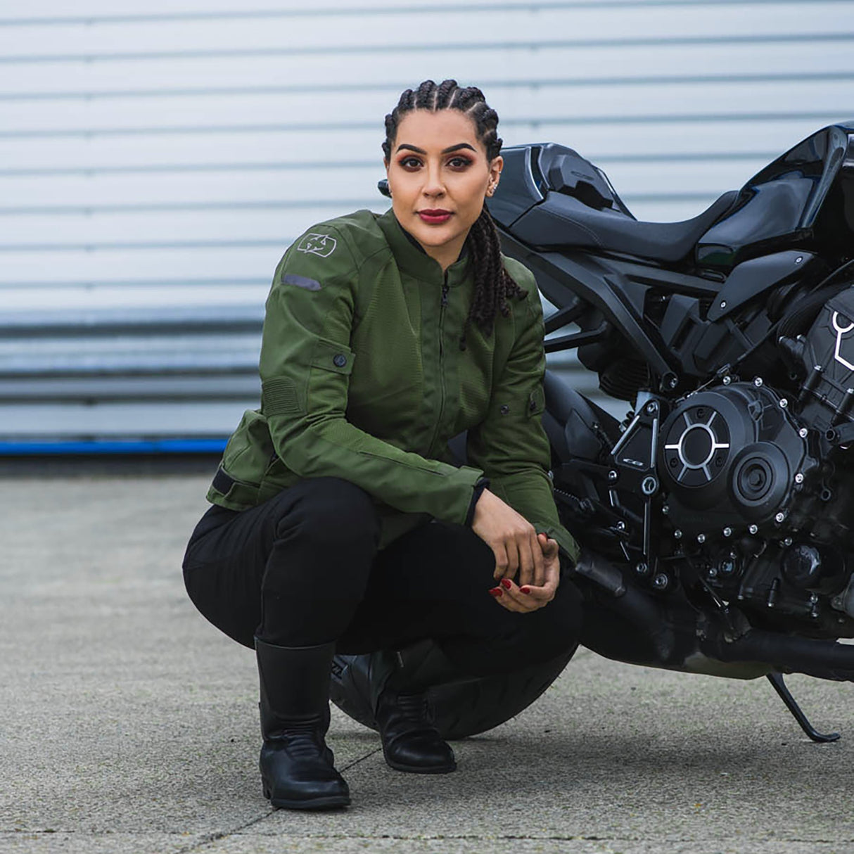 Oxford Iota 1.0 Air Ladies Motorcycle Jacket Khaki