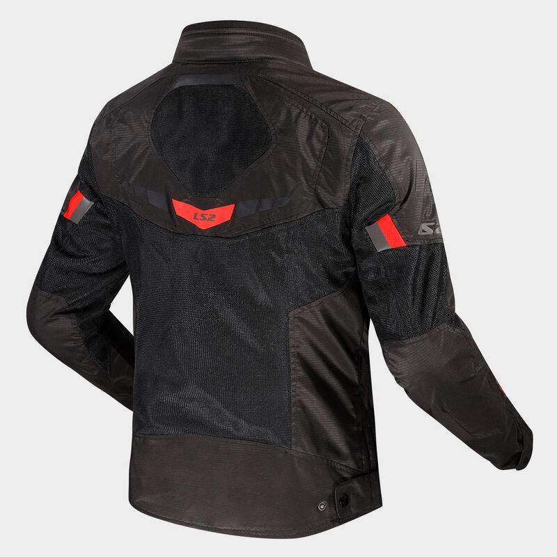 LS2 Garda Air Textile Ladies Jacket Black Red