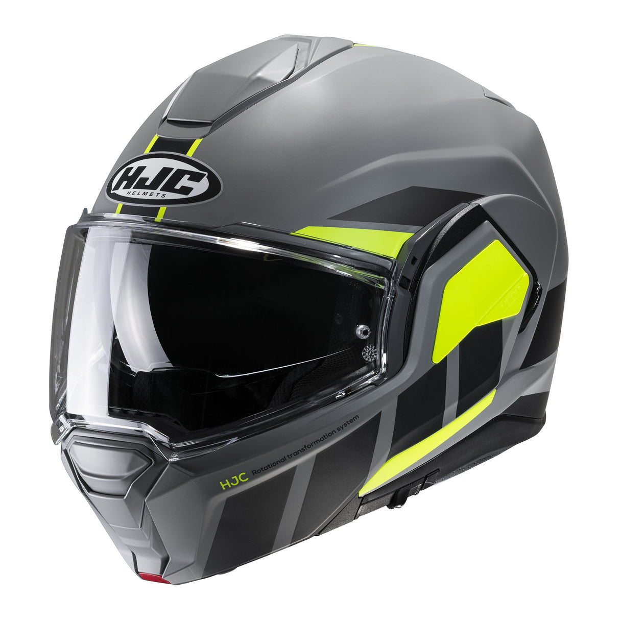 HJC I100 Beis MC3HSF Yellow Modular Motorcycle Helmet 180 Flip