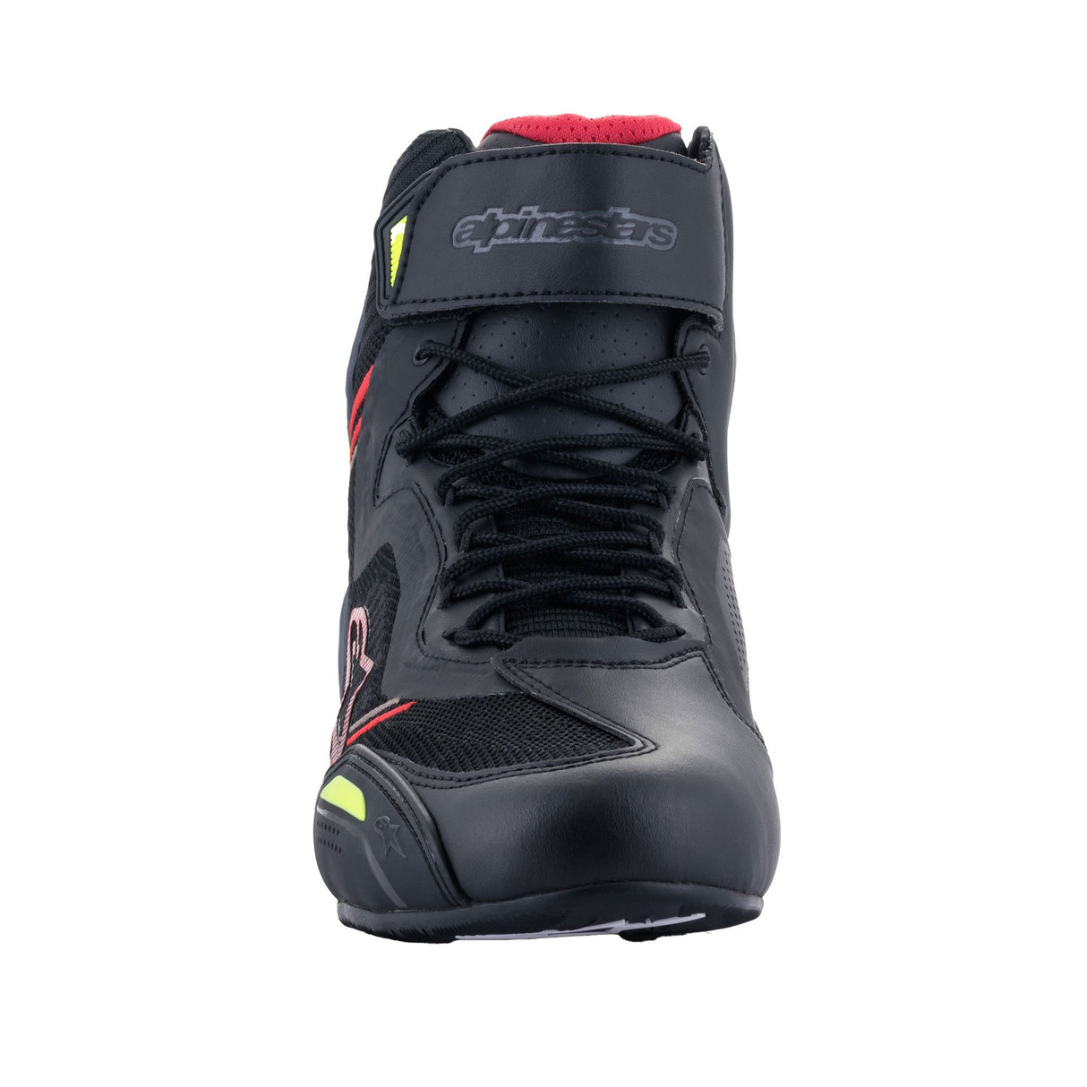 Alpinestars Faster-3 Rideknit Shoes Boots - Black Red Yellow Fluo