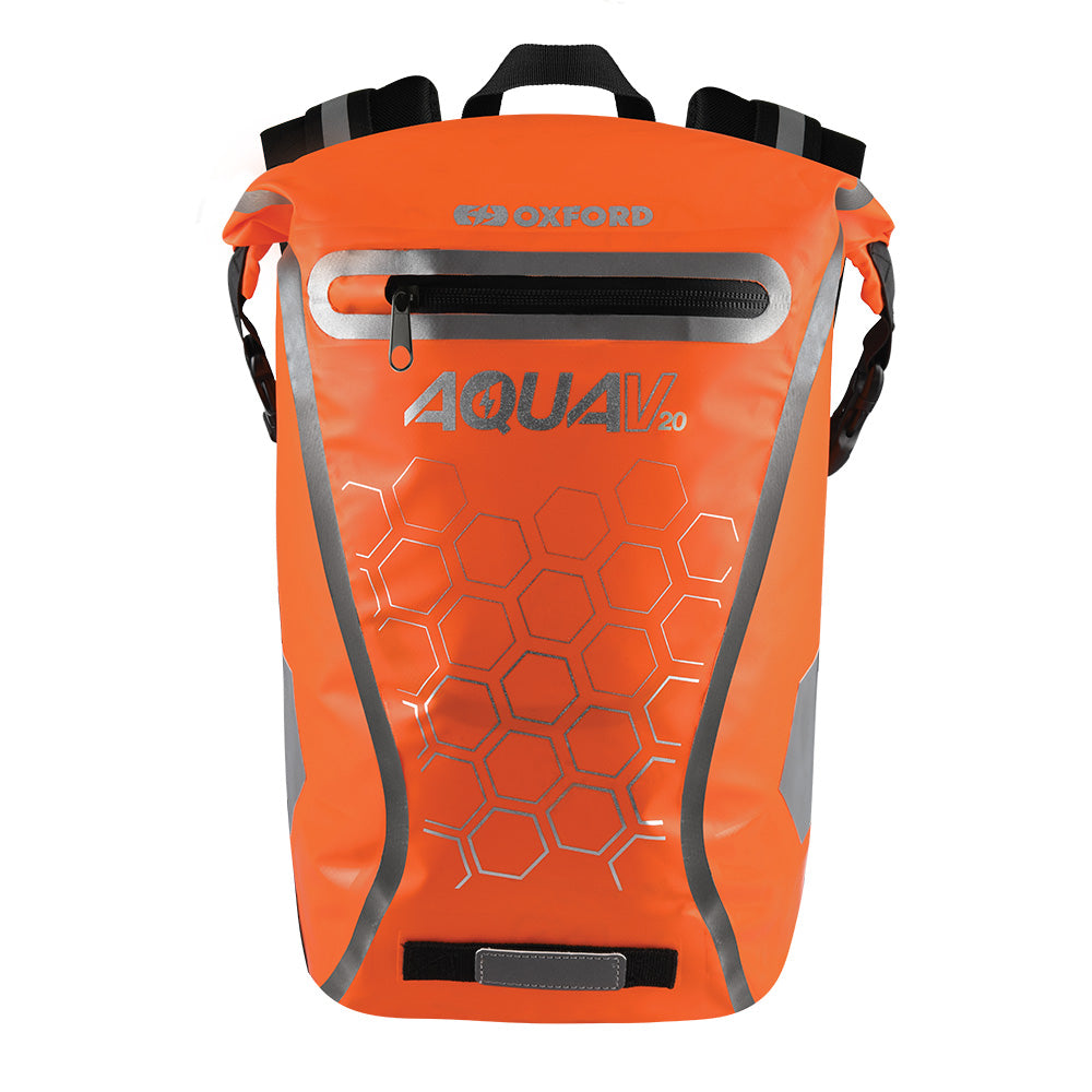 Oxford Aqua V 20 Waterproof Motorcycle Motorbike Backpack 20L Orange