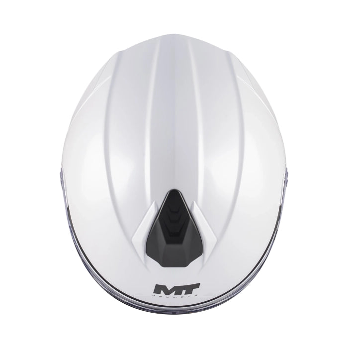 MT Genesis R SV Pure Gloss White Motorcycle Flip Front Helmet