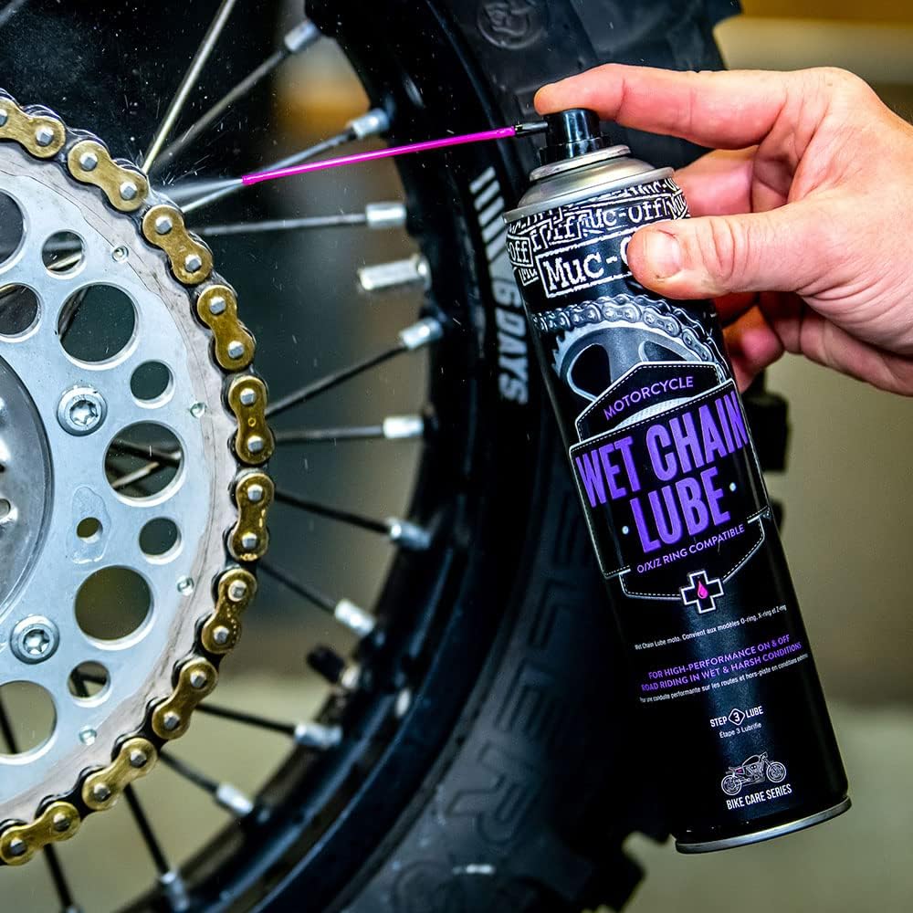 Muc-Off 611 Motorcycle Wet Chain Lube Motorbike Spray Lubricant 400ml