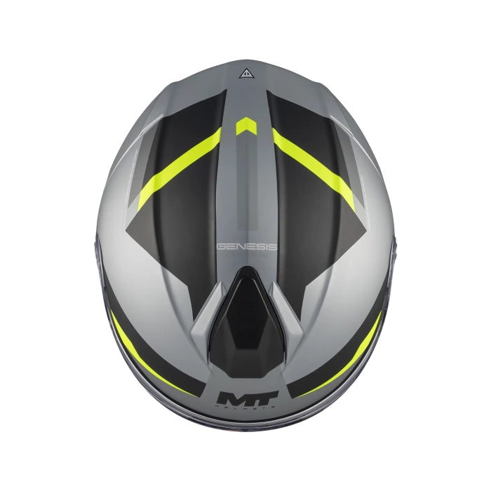 MT Genesis R SV Cheeky Matt Grey Fluo Motorcycle Flip Front Helmet