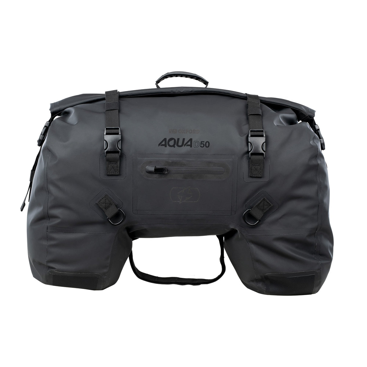 Oxford Aqua D-50 Waterproof Duffle Bag Motorcycle Motorbike Tail Bag Luggage 50L Black
