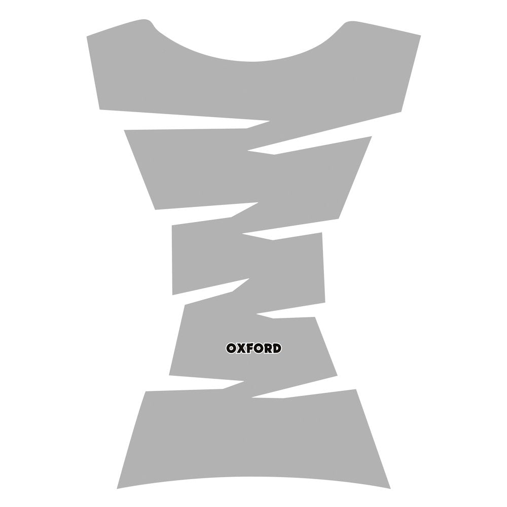 Oxford OX545 Motorcycle Jagged Tank Pad - Silver Paint Protector