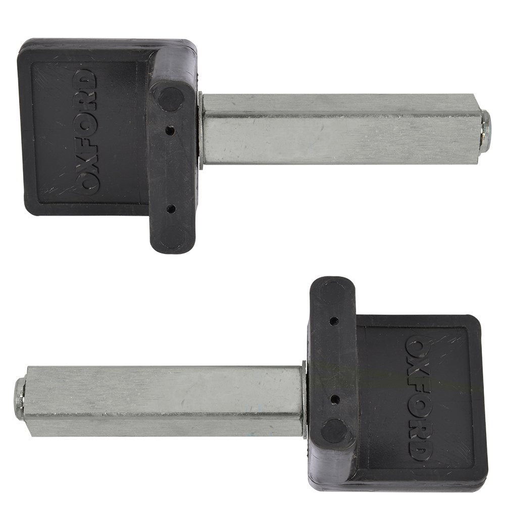 Oxford OF821F Motorcycle Rear Paddock Stand Pair Spare L-Cups Square Fitment (Fits Silver OF821 & OX281 And Black SP821 With Blue Oxford Logos)