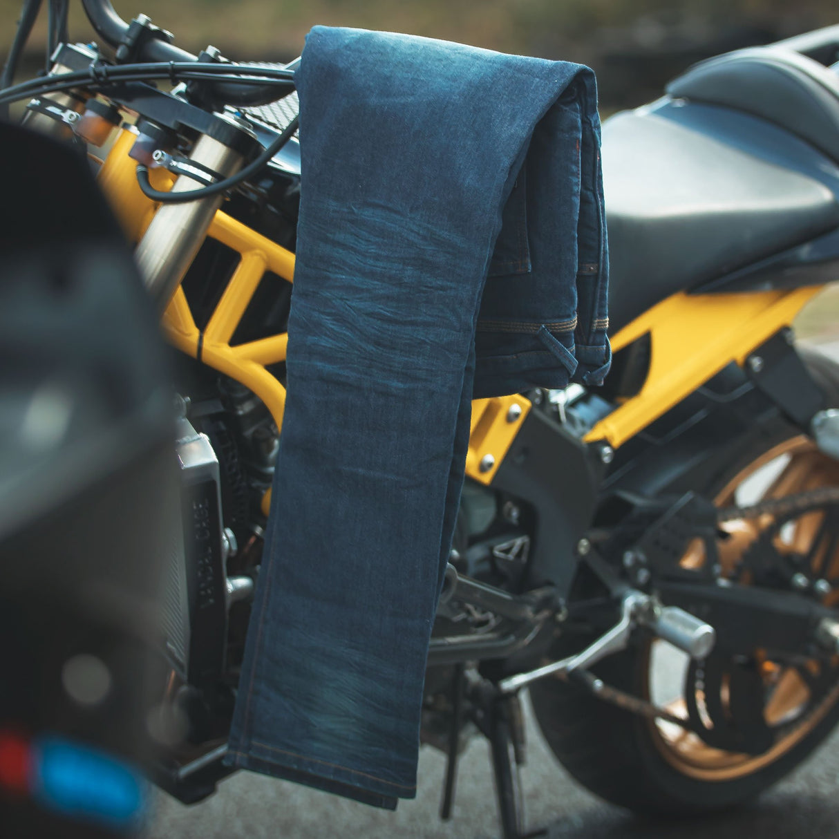 Oxford Original Approved AAA Men's Slim Motorcycle Jeans Dark Aged