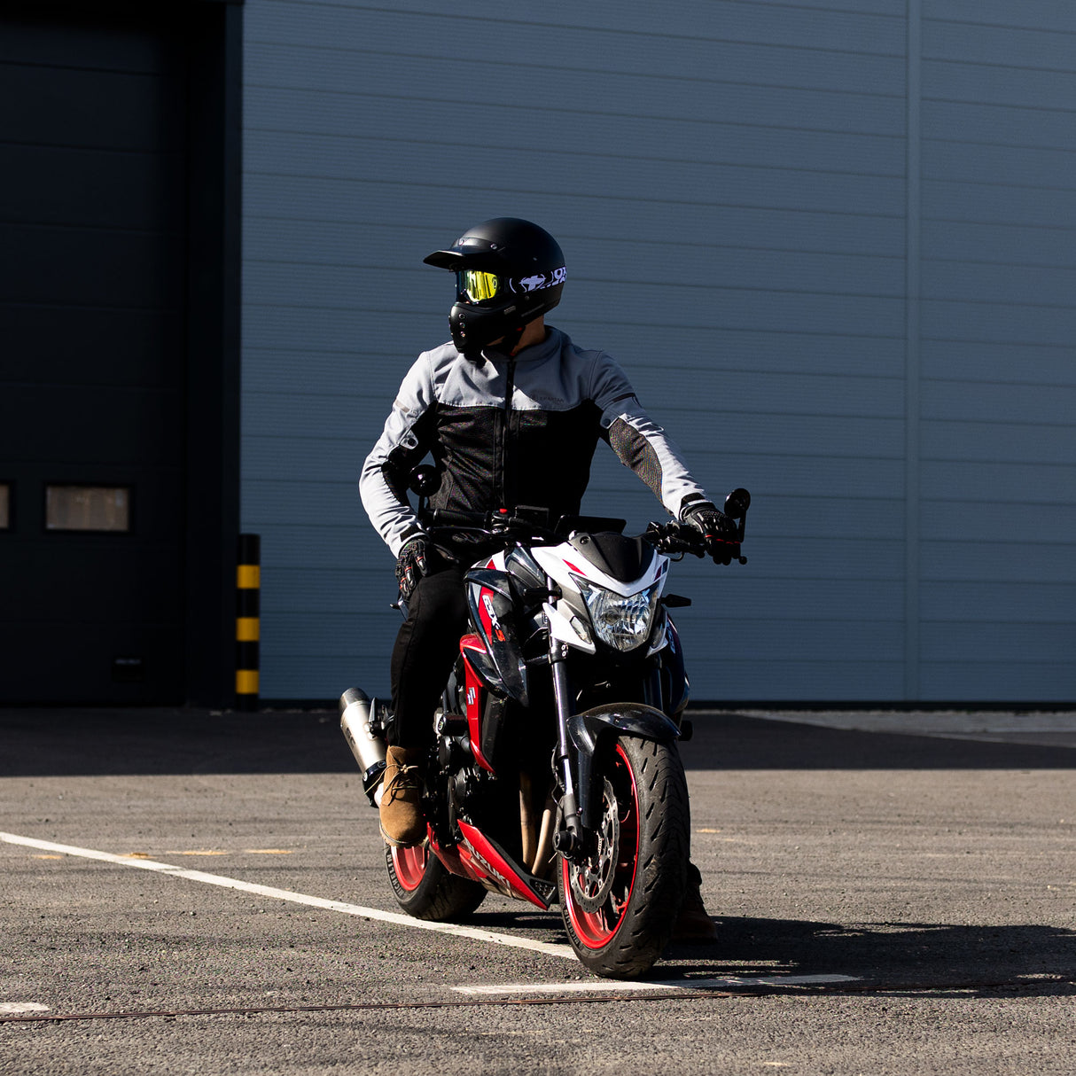 Spartan Air Men's Motorcycle Jacket Black Grey