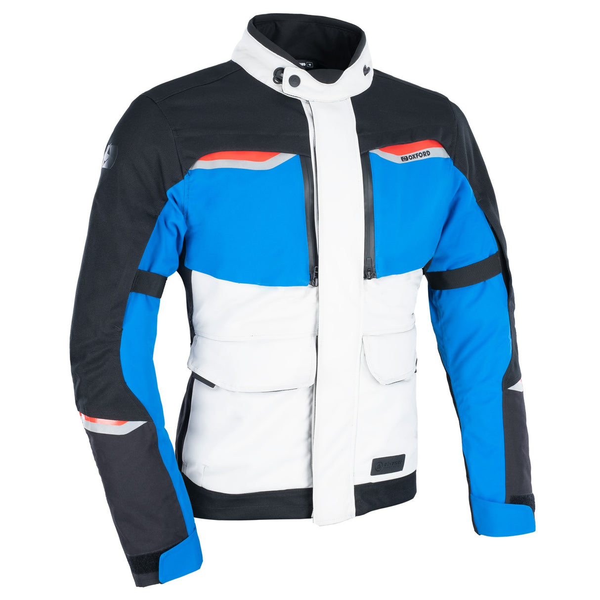 Oxford Mondial 2.0 Advanced Motorcycle Jacket Grey Blue Red