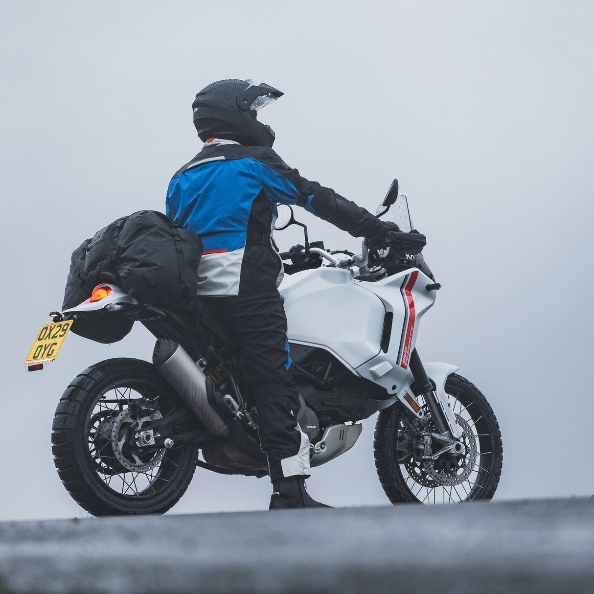 Oxford Mondial 2.0 Advanced Men's Motorcycle Jacket Grey Blue Red