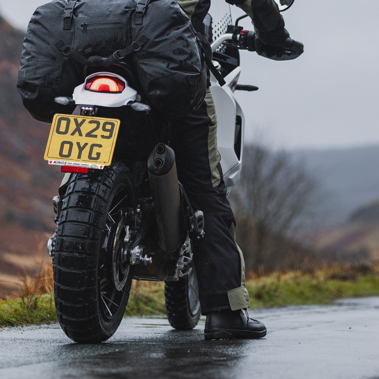 Oxford Mondial 2.0 Motorcycle Trousers Black/Olive