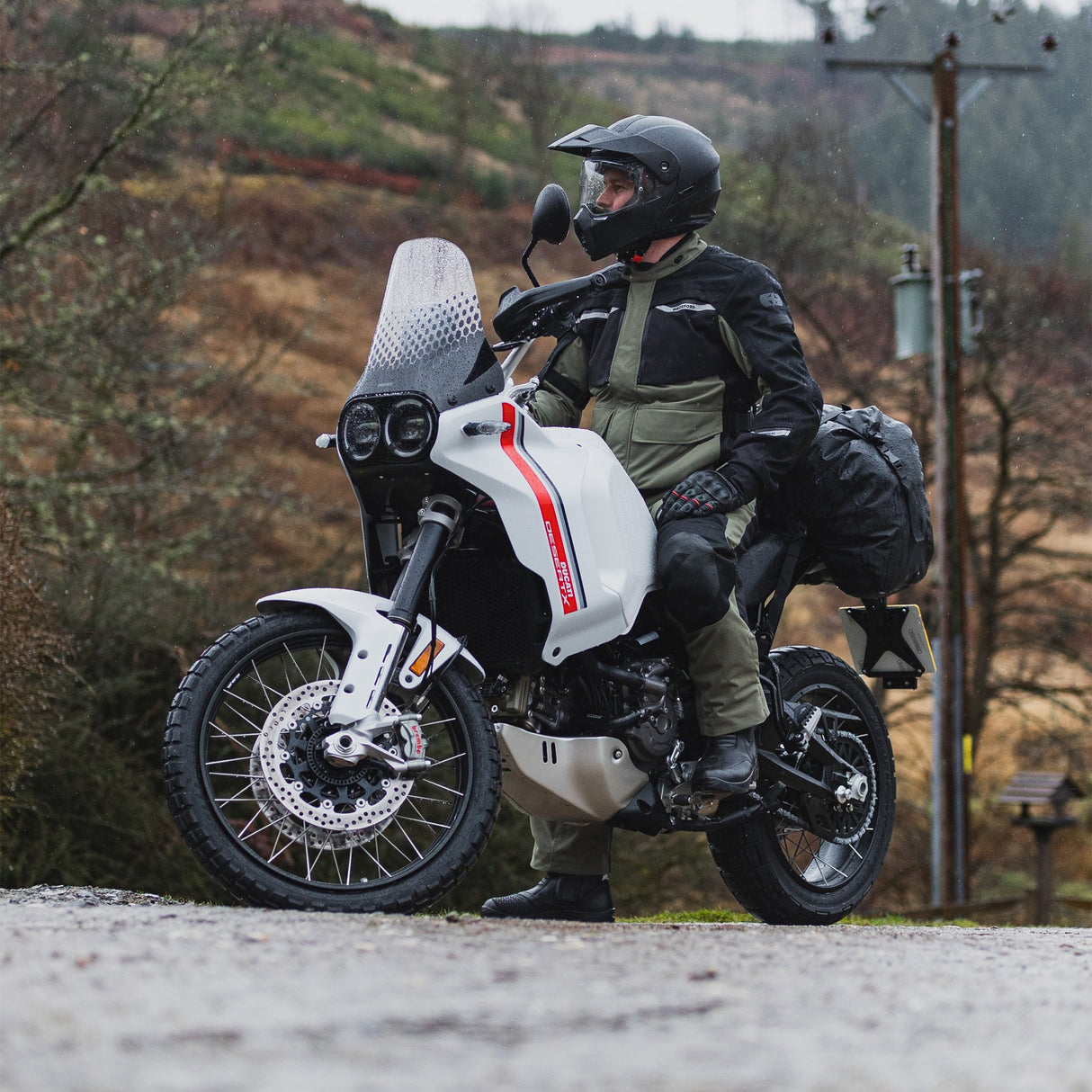 Oxford Mondial 2.0 Motorcycle Trousers Black/Olive