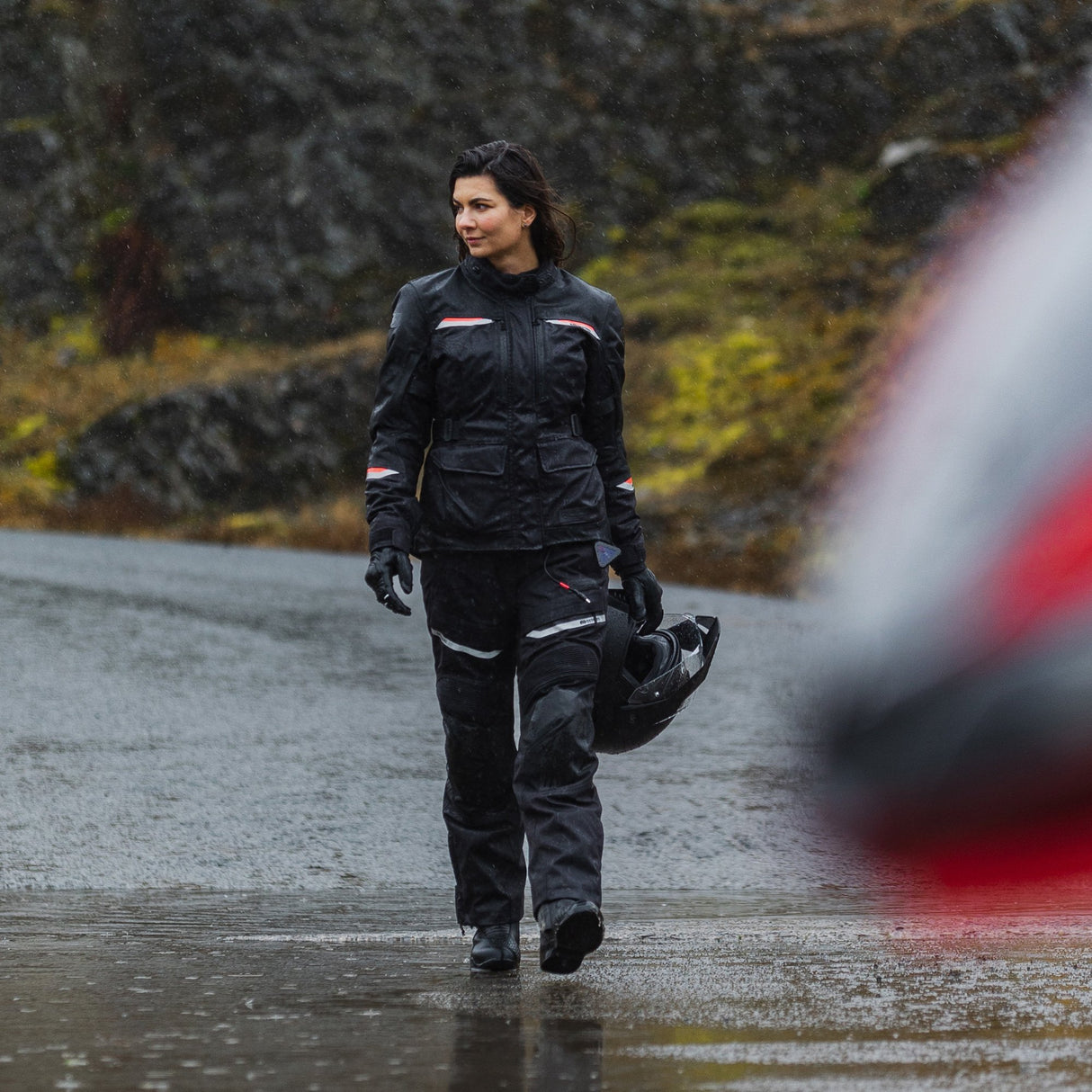 Oxford Mondial 2.0 Ladies Motorcycle Jacket Black Coral