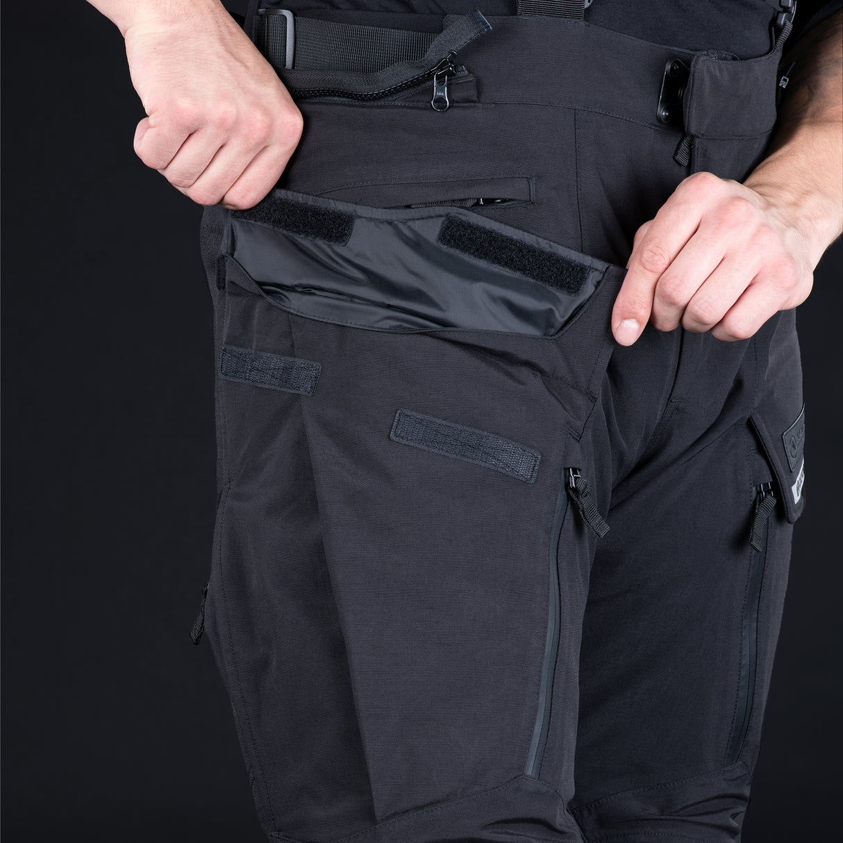 Oxford Stormland D2D Motorcycle Trousers Desert Black Orange